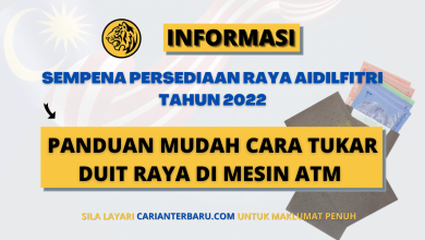 Panduan Cara Kemudahan Tukar Duit Raya Di Mesin ATM