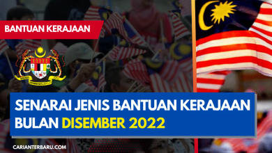 Senarai Jenis Bantuan Kerajaan Bulan Disember