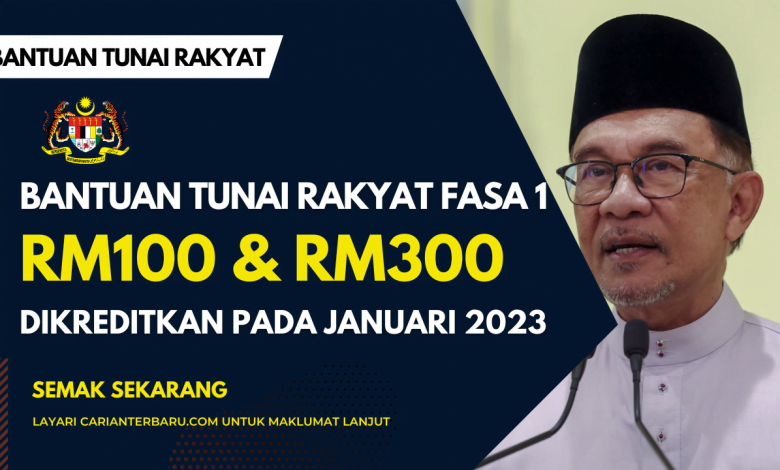 Bantuan Tunai Rakyat Dikreditkan Januari 2023