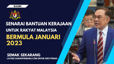 Senarai Bantuan Kerajaan Bermula Januari 2023