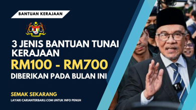 3 Jenis Bantuan Tunai Kerajaan Dilaksanakan Pada Bulan Ini