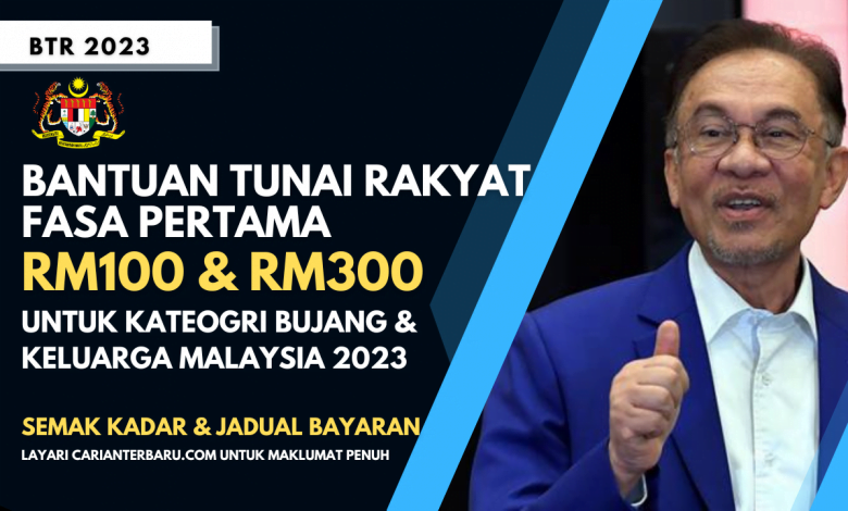 Jadual Bayaran BTR Fasa 1 Mulai Januari 2023