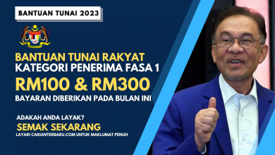 Kategori Penerima Bantuan Tunai Rakyat Fasa 1