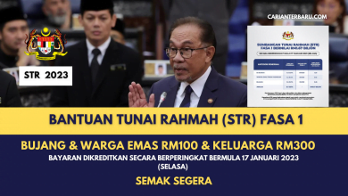 Bayaran sumbangan tunai rahmah (STR) fasa 1 akan mula diberikan pada tarikh 17 Januari 2023 secara berperingkat