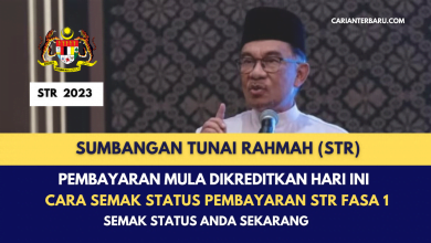 Cara Semak Status Pembayaran STR Fasa 1