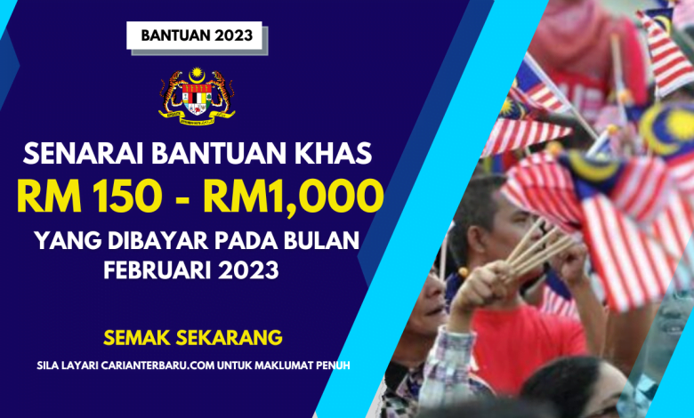 Senarai Bantuan Khas Dibayar Pada Februari 2023