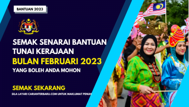 Senarai Bantuan Tunai Kerajaan Bulan Februari