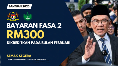 Bayaran Fasa 2 Berjumlah RM300 Mula Dikreditkan