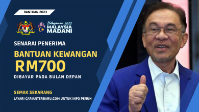 Senarai Penerima Bantuan Kewangan RM700