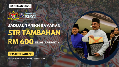 Tarikh Bayaran STR Tambahan Sebanyak RM600