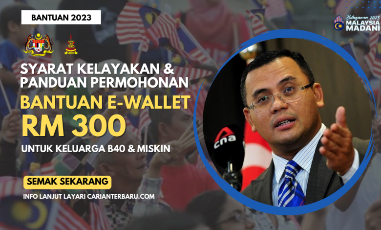 Semakan Bantuan EWallet RM300 Sebulan