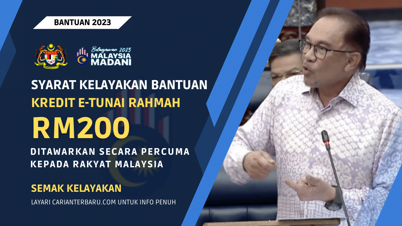 Bantuan ETunai Rahmah RM200 Untuk B40