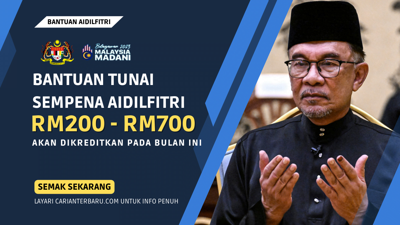 Bantuan Kewangan Aidilfitri Dibayar Pada Bulan Ini