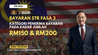 Bayaran STR Fasa 3 : Kategori Penerima RM150 & RM200