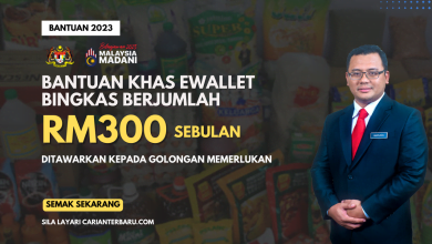 Bayaran Bantuan EWallet Bingkas RM300 Dikreditkan Setiap Bulan