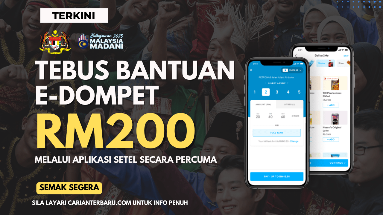 Tebus Bantuan E-Dompet RM200 Melalui Setel