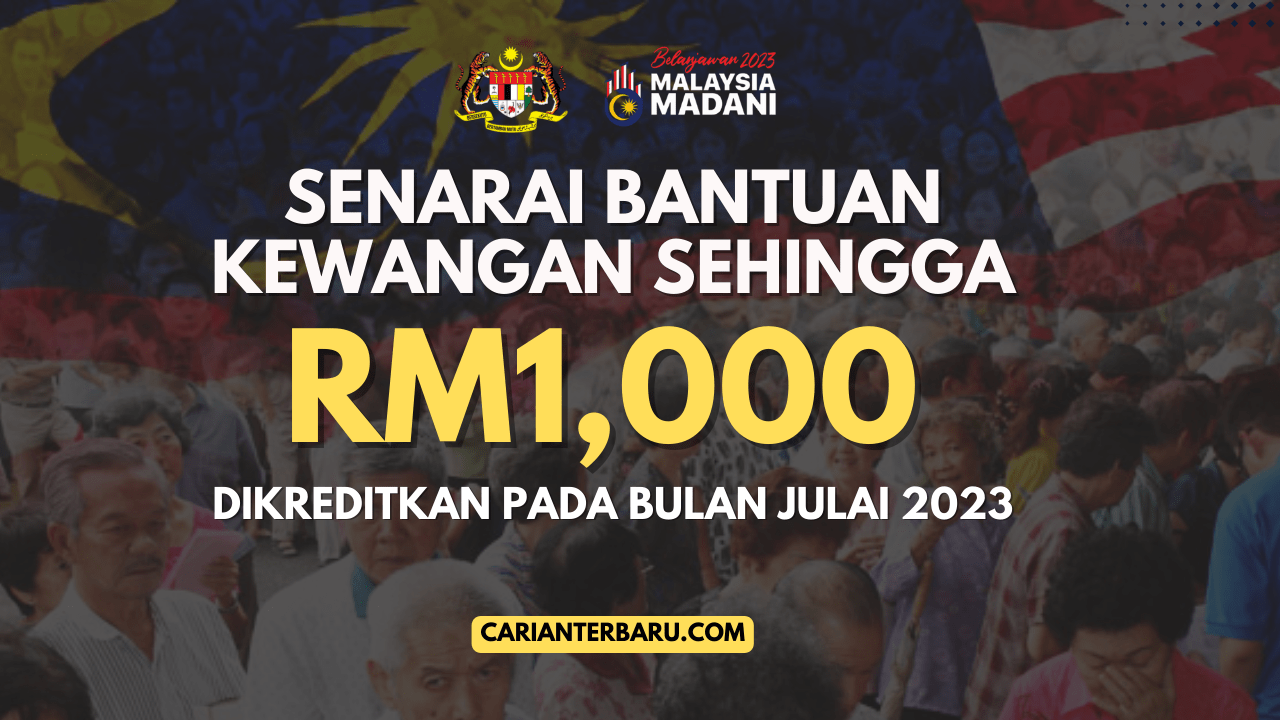 Bantuan Kewangan Sehingga RM1000 Dikreditkan Pada Bulan Ini