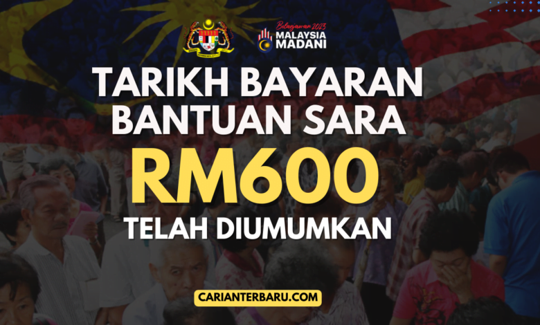 Tarikh Bayaran Bantuan SARa Bernilai RM600 : Telah Diumumkan