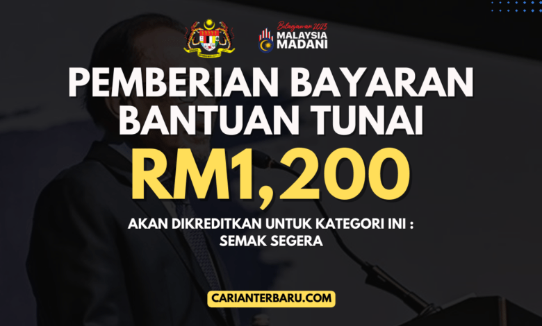 Bantuan Tunai RM1200 Akan Dikreditkan Untuk Kategori Ini