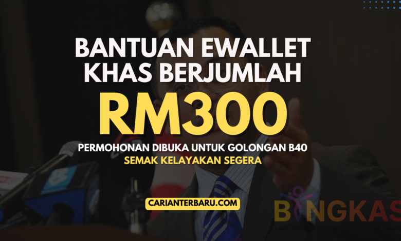 BINGKAS : Bantuan EWallet RM300 Ditawarkan Kepada B40