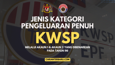 Terdapat beberapa Kategori Pengeluaran Penuh KWSP yang dibenarkan pada tahun ini melalui akaun 1 dan akaun 2 ahli.