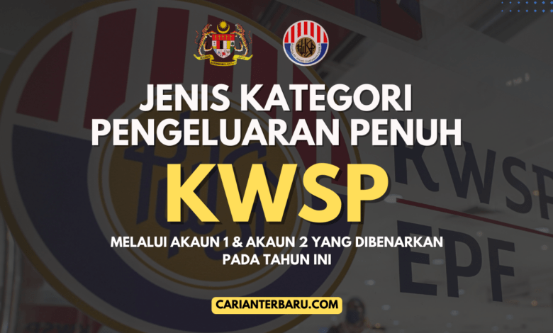 Terdapat beberapa Kategori Pengeluaran Penuh KWSP yang dibenarkan pada tahun ini melalui akaun 1 dan akaun 2 ahli.