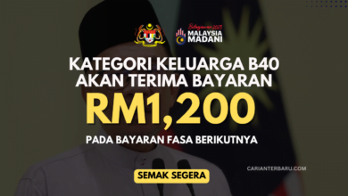 Kategori Keluarga B40 Akan Terima Bayaran Sehingga RM1,200