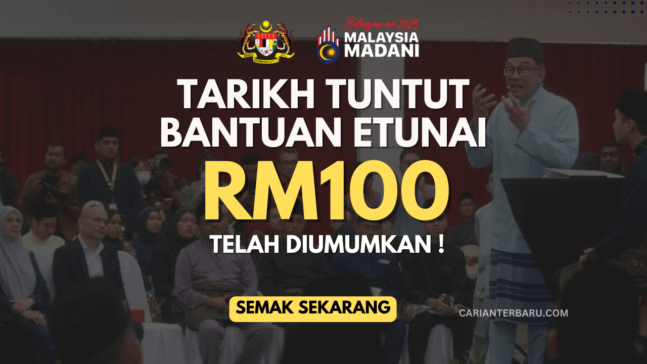 Tarikh Tuntut Kredit ETunai : Bantuan RM100 Untuk B40 & M40