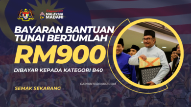 Bantuan Tunai STR RM900 Akan Dibayar Kepada Kategori B40