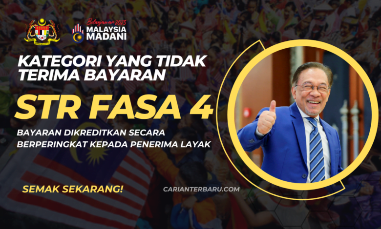 MySTR 2023 : Kategori Tidak Layak Terima Bayaran Fasa 4