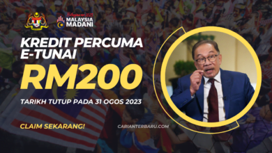 E-Tunai RM200 :Minggu Terakhir Tuntutan Bantuan Kredit Percuma