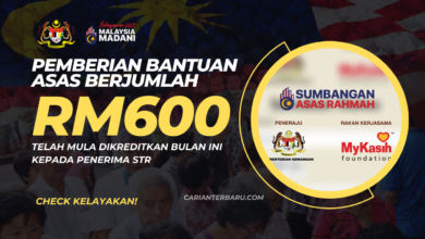 Rasmi : Bantuan Asas RM600 Dikreditkan Kepada Penerima STR