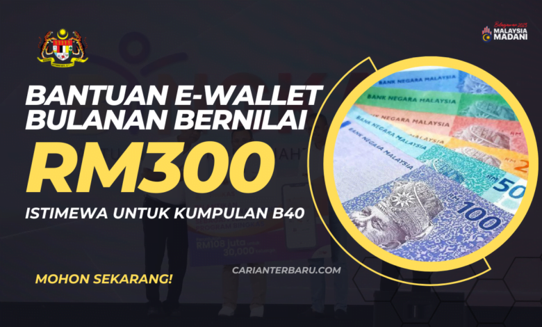 Bantuan E-Wallet RM300 Sebulan : Istimewa Untuk Golongan B40