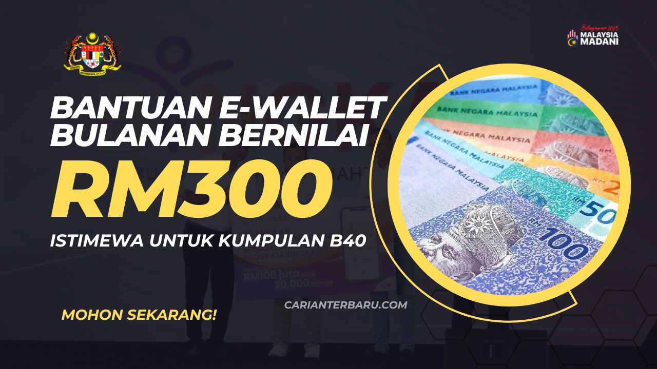 Bantuan E-Wallet RM300 Sebulan : Istimewa Untuk Golongan B40