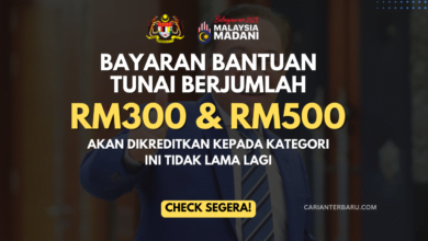 Kategori Penerima Fasa 4 : Bayaran Berjumlah RM300 & RM500