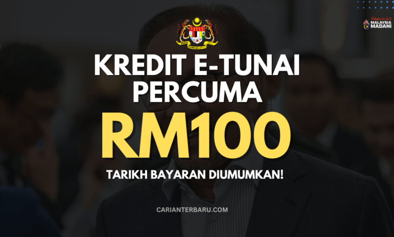 Bantuan Khas E-Tunai : Kredit RM100 Percuma Untuk B40 & M40