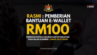 Rasmi : Pemberian E-Wallet RM100 akan mula disalurkan Disember ini kepada seluruh rakyat Malaysia yang berkelayakan.