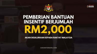 Rasmi : Pemberian Insentif Bantuan RM2,000 Akan Dibayar Awal