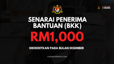 Senarai Penerima Bantuan BKK RM1,000 : Dikreditkan Disember