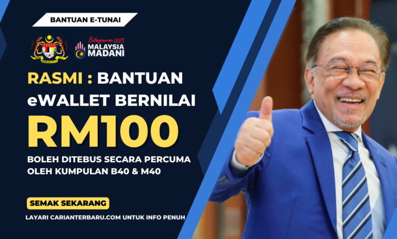 Rasmi : Bantuan eWallet RM100 Boleh Ditebus Bermula Disember