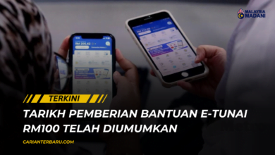 E-Tunai 2023 : Tarikh Pemberian Bantuan RM100 Disember Ini