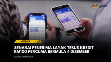 eMadani : Senarai Penerima Layak Tebus Bantuan Kredit RM100