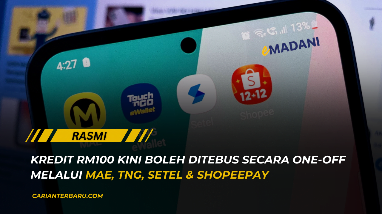 EMADANI 2023 : Kredit RM100 Boleh Ditebus Secara One-Off