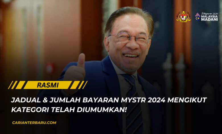 MySTR 2024 : Jadual & Jumlah Bayaran Mengikut Kategori