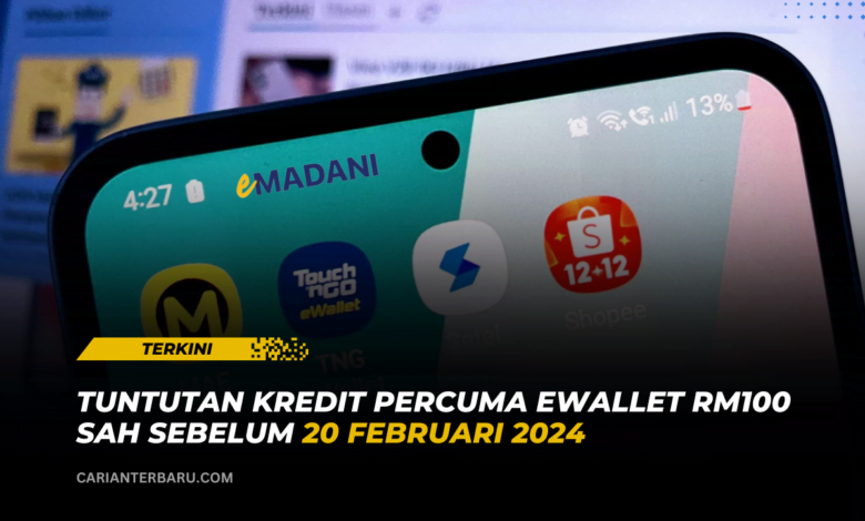 eMADANI : Tuntutan Kredit RM100 Sah Sebelum 20 Februari 2024