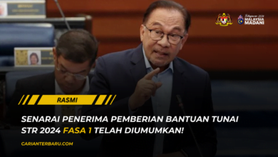 Pemberian Bantuan STR 2024 : Senarai Penerima Bayaran Fasa 1