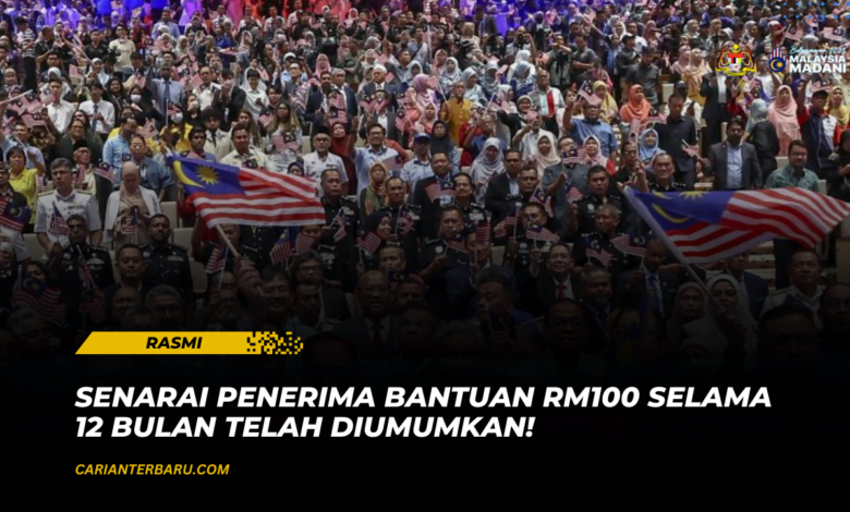 MySARA 2024 : Senarai Penerima Bantuan RM100 (12 Bulan)