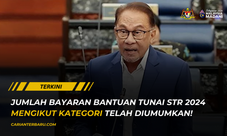 Semakan Bantuan STR 2024 : Jumlah Bayaran Mengikut Kategori