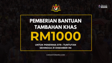 Bantuan Tambahan Khas RM1000 One-Off Untuk Penerima STR