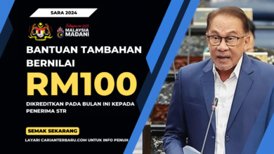 SARA 2024 : Bantuan RM100 Sebulan Untuk Penerima STR